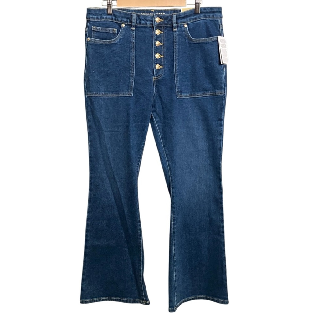 NEW $125 Michael Kors Selma Flare Jeans - Size 14